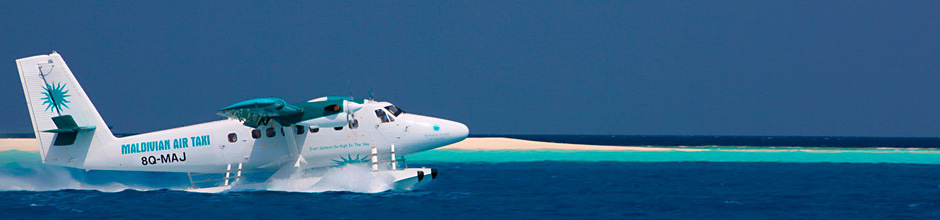 Malediven Soneva Fushi watervliegtuig afbeelding